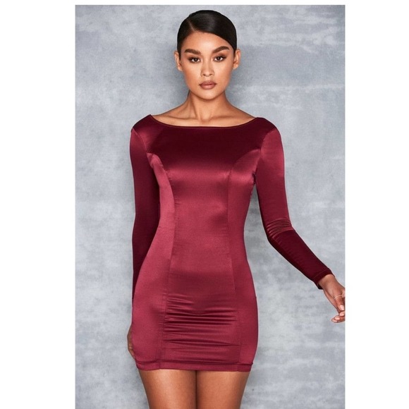 NWT MISTRESS ROCKS x HOUSE OF CB Gamble Dress Wine - Picture 2 of 12